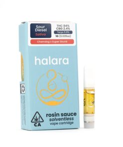 Halara Carts | Halara Solventless Rosin Sauce disposable vape - Sour Diesel (1G)