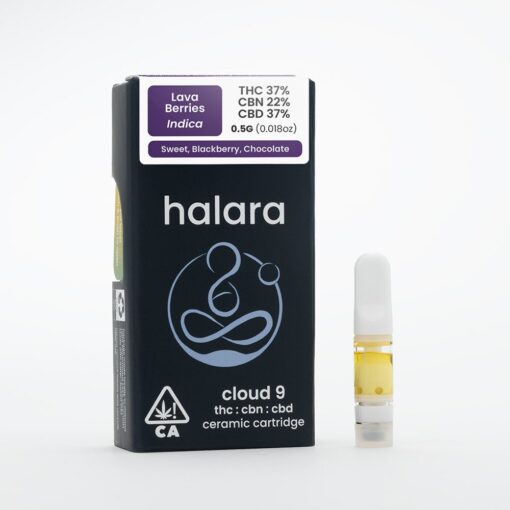 Halara carts cloud 9 CBN | Halara disposable vape Lava Berries (1G)